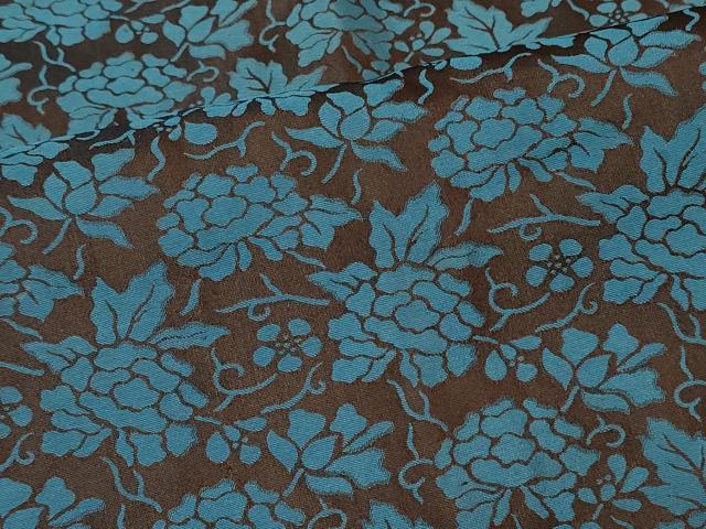 平和屋着物#道行コート 単衣 花唐草文 ロング丈 正絹 逸品 CABL3041in