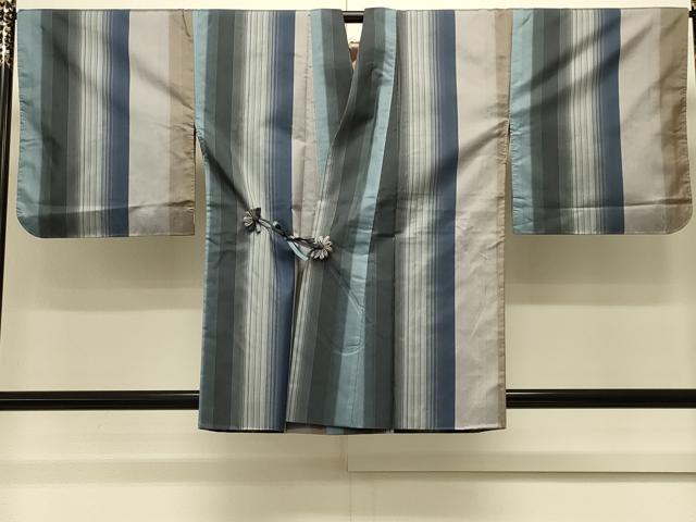平和屋着物#道中着 紬地 間道 正絹 逸品 CABL3043in