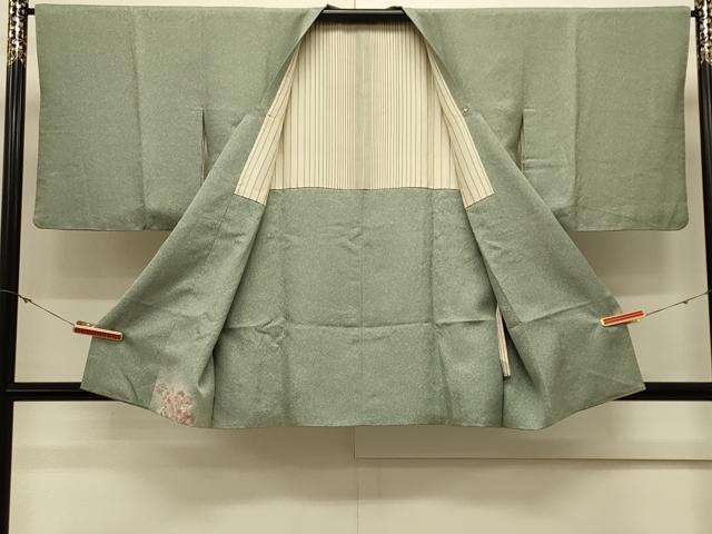 平和屋着物#道行コート 総刺繍 風景草花文 暈し染め 正絹 逸品 CABL3053in