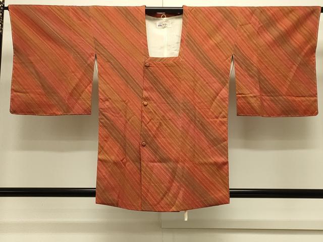平和屋着物#染色家 岩浅公展 道行コート 斜線文 暈し染め やまと誂製 正絹 逸品 未使用 CABL3057in