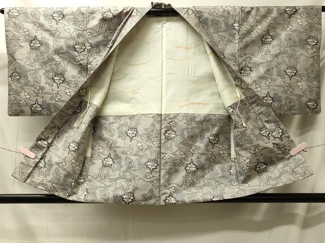 平和屋着物#本場染大島紬 羽織 総絣 流水風景文 正絹 逸品 CABL3069in