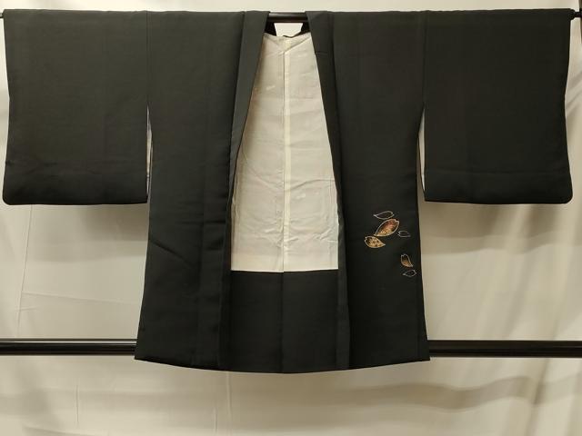 平和屋着物#羽織 舞桜文 乱菊 黒地 金彩 正絹 逸品 CABL3075in