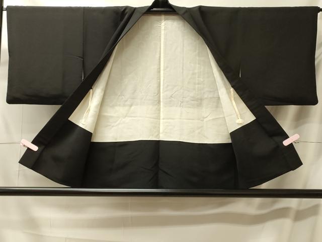 平和屋着物#羽織 孔雀文 黒地 金彩 正絹 逸品 CABL3088in