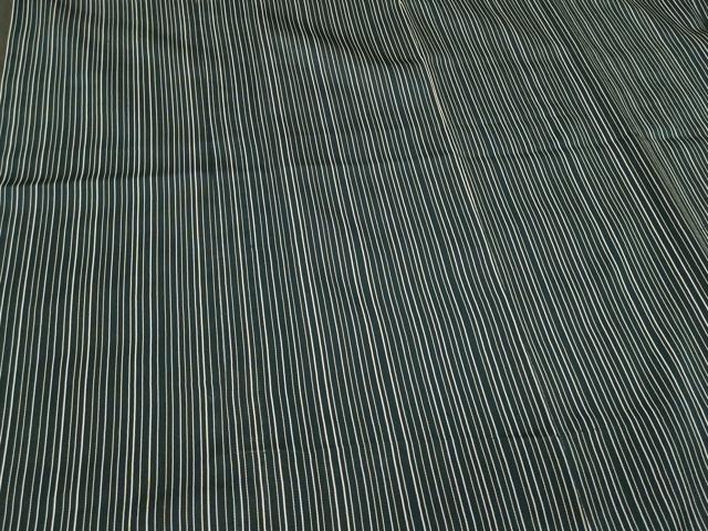 平和屋着物#道行コート 雨コート 単衣 縞 ロング丈 正絹 逸品 CABL3095in