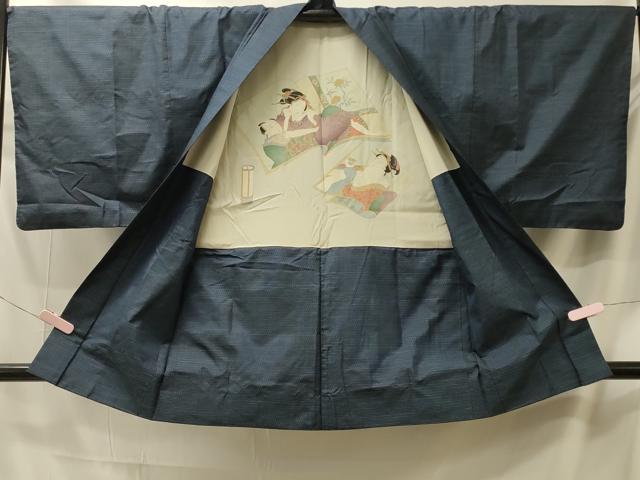 平和屋着物#男性 本場大島紬 羽織 80亀甲 総詰め 正絹 逸品 CABL3103in