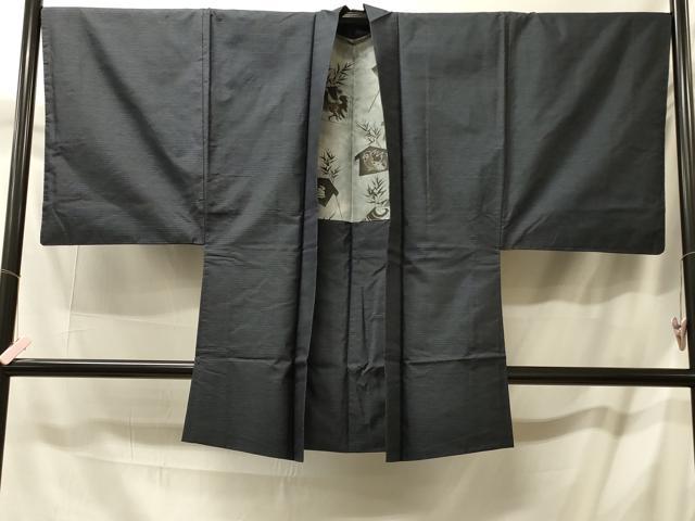 平和屋着物#男性 本場大島紬 長羽織 80亀甲 総詰め 正絹 逸品 CABL3114in