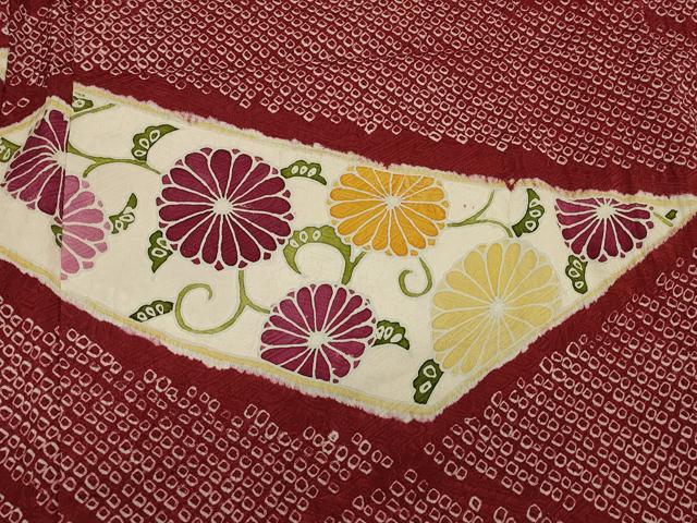 平和屋着物#羽織 絞り 青海波菊唐草文 正絹 逸品 CABL3124in