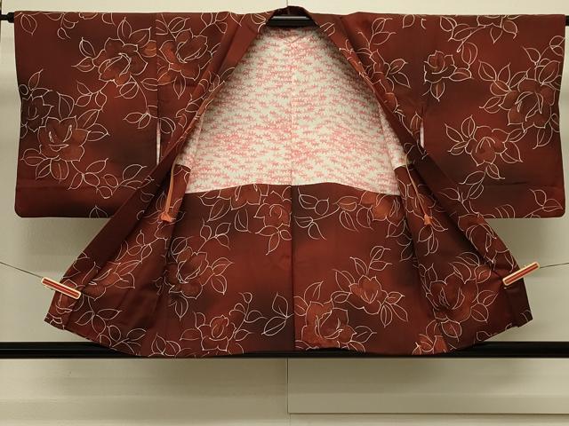 平和屋着物#羽織 草花文 暈し染め 正絹 逸品 CABL3129in