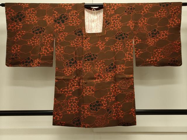 平和屋着物#道行コート 枝葉文 正絹 逸品 未使用 CABL3135in