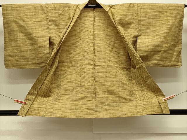 平和屋着物#羽織 紬地 単衣 横段文 正絹 逸品 未使用 CABL3147in
