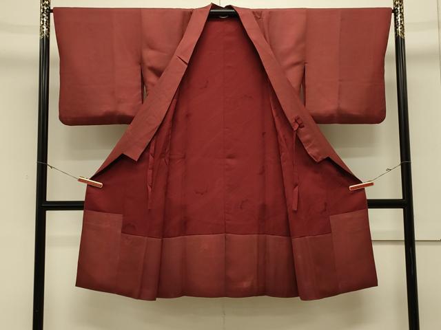 平和屋着物#道中着 霞蔦の葉地紋 暈し染め ロング丈 正絹 逸品 CABL3148in