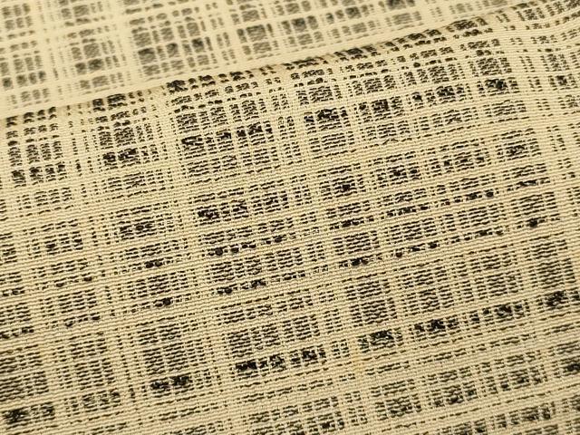 平和屋着物#羽織 お召地 単衣 格子 金糸 正絹 逸品 CABL3161in