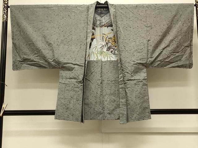 平和屋着物#男性 羽織 ひげ紬 霞文 正絹 逸品 未使用 CABL3163in