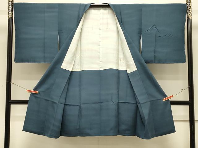 平和屋着物#道行コート 霞横段文 暈し染め ロング丈 正絹 逸品 未使用 CABL3166in