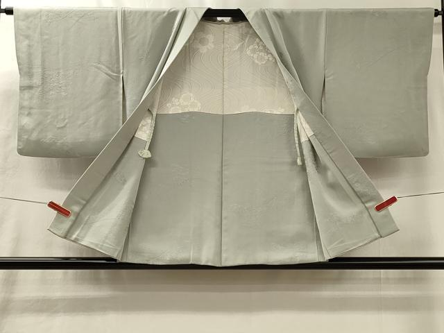 平和屋着物#羽織 色無地 人物風景地紋 錆青磁色 正絹 逸品 CABL3181in