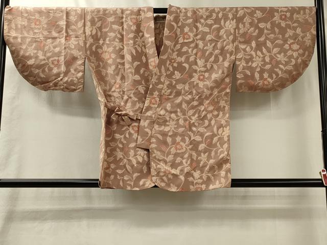 平和屋着物#道中着 地紋起こし 更紗花文 正絹 逸品 CABL3185in