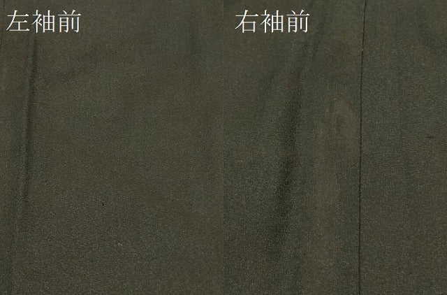 平和屋着物#男性 長羽織 お召地 単衣 霞文 黒地 正絹 逸品 CABL3188in
