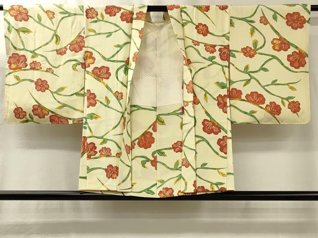 平和屋着物#羽織 ろうけつ染め 枝花文 正絹 逸品 未使用 CABL3196in