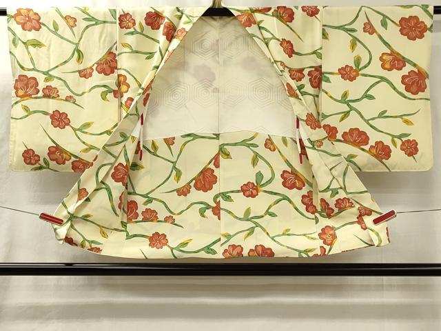 平和屋着物#羽織 ろうけつ染め 枝花文 正絹 逸品 未使用 CABL3196in