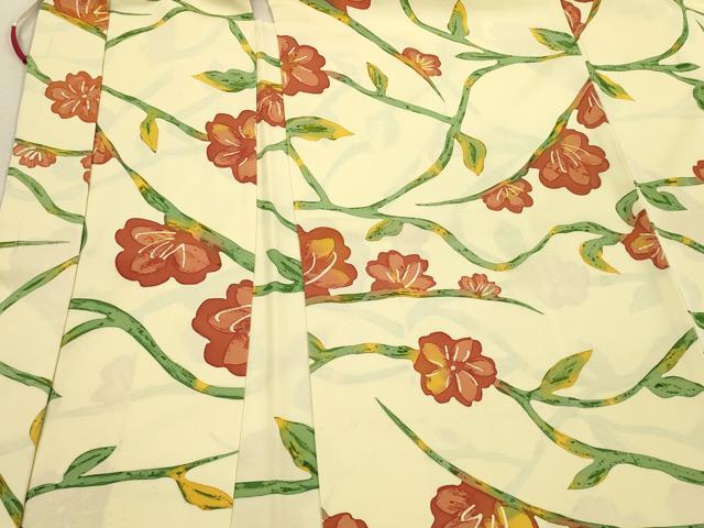 平和屋着物#羽織 ろうけつ染め 枝花文 正絹 逸品 未使用 CABL3196in