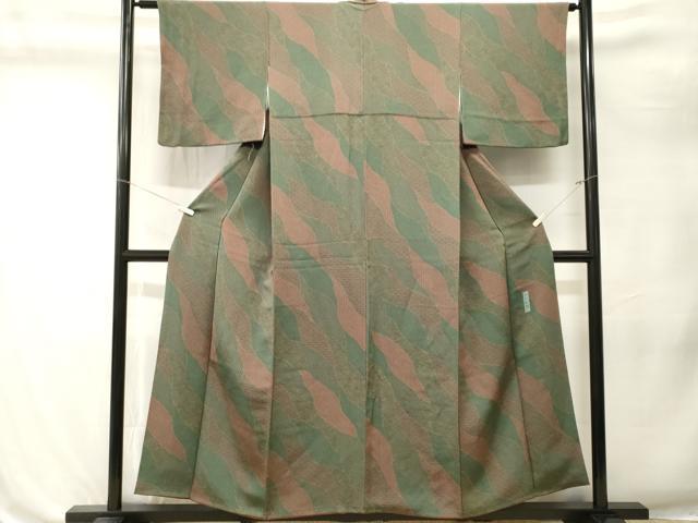 平和屋着物■重要無形文化財・伊勢手彫型本染・細合俊男 小紋 道長吉祥文 正絹 逸品 CABL3203ev