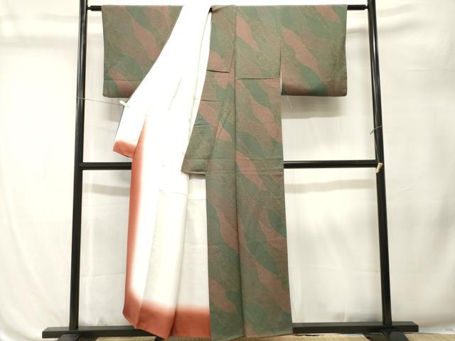 平和屋着物■重要無形文化財・伊勢手彫型本染・細合俊男 小紋 道長吉祥文 正絹 逸品 CABL3203ev