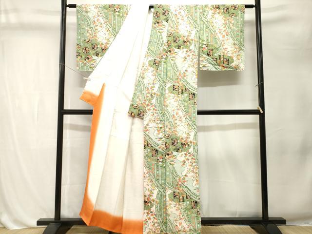 平和屋着物■上質な小紋 松竹梅 色紙草花丸文 正絹 逸品 CABL3209ev
