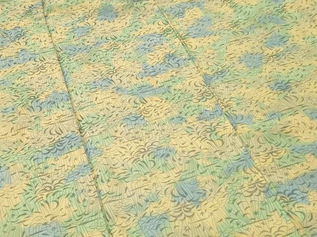 平和屋着物■上質な紬 草花文 正絹 逸品 CABL3211ev
