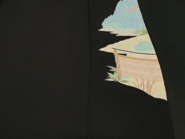 平和屋着物■豪華黒留袖 御所解文 暈し染め 正絹 逸品 CABL3226ev