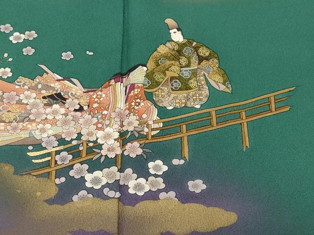 平和屋着物■訪問着 源氏物語 野々宮 暈し染め 金彩 正絹 逸品 CABL3243ev