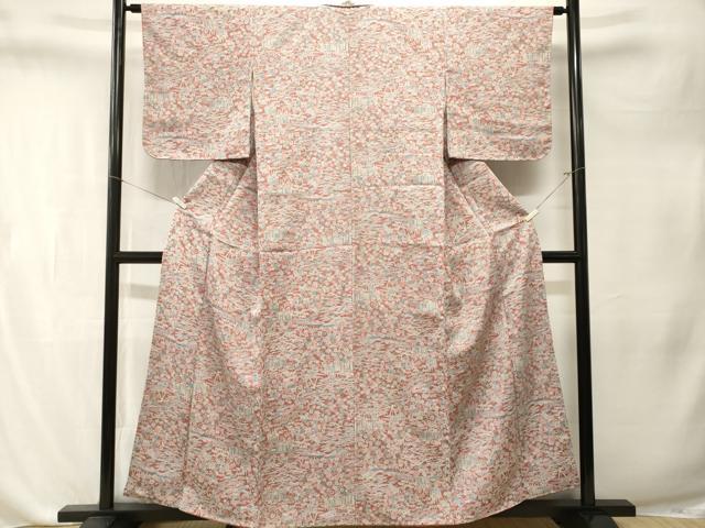 平和屋着物■上質な小紋 風景文 正絹 逸品 CABL3282ev