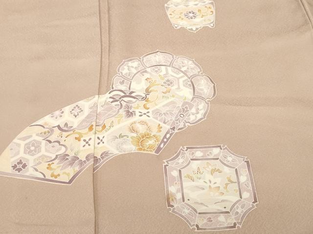 平和屋着物■訪問着 地紙絵皿花文 正絹 逸品 CABL3308ev