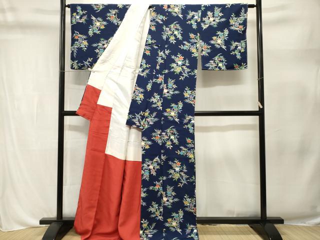 平和屋着物■上質な小紋 枝橘文 ロング丈 正絹 逸品 CABL3321ev