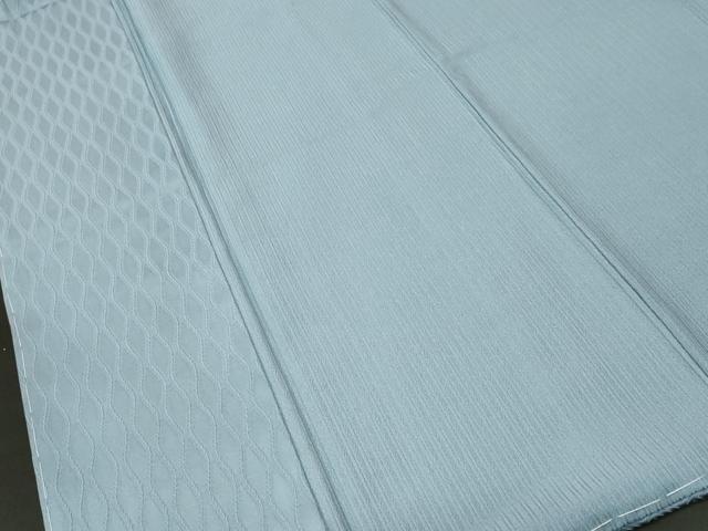 平和屋着物■上質な色無地 縞 立涌地紋 水浅葱色 やまと誂製 正絹 逸品 未使用 CABL3332ev