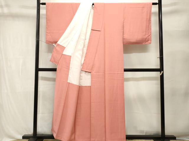 平和屋着物■上質な色無地 桃色 正絹 逸品 CABL3336ev