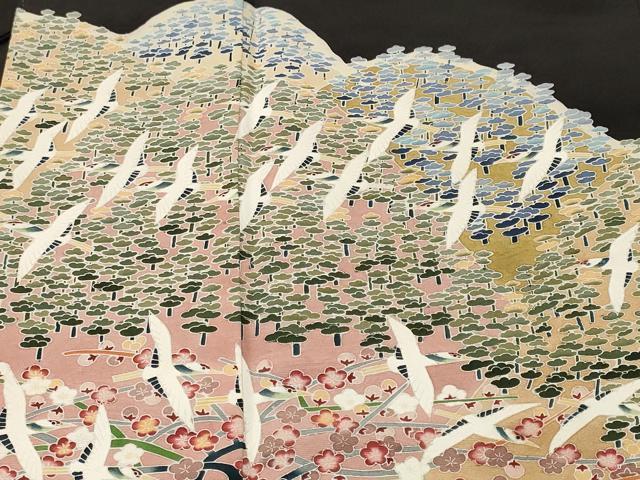 平和屋着物■豪華黒留袖 作家物 浜松飛鶴枝梅楓文 暈し染め 正絹 逸品 CABL3347ev