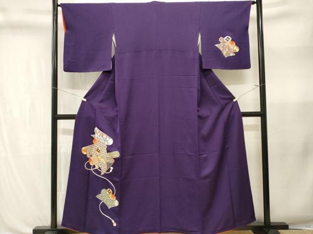平和屋着物■訪問着 駒刺繍 吉祥絵巻文 打ち出の小槌 正絹 逸品 CABL3369ev