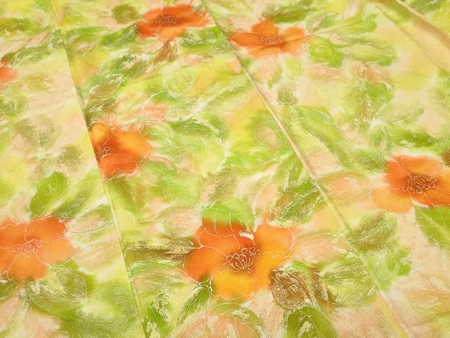 平和屋着物■上質な小紋 草花文 暈し染め 正絹 逸品 CABL3374ev