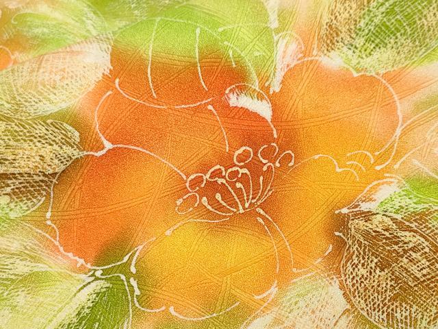 平和屋着物■上質な小紋 草花文 暈し染め 正絹 逸品 CABL3374ev
