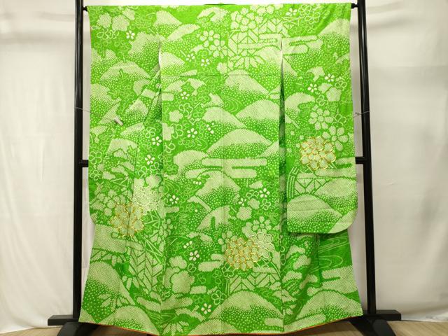 平和屋着物■豪華振袖 総絞り 遠山エ霞花文 正絹 逸品 CABL3382ev