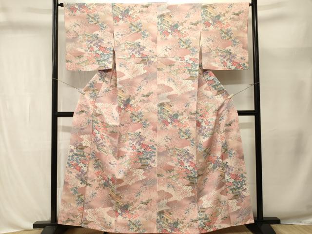 平和屋着物■上質な小紋 御所解文 暈し染め 正絹 逸品 CABL3399ev
