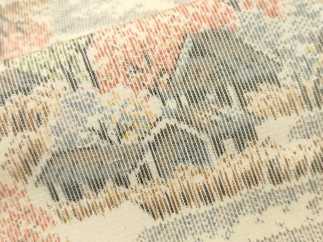 平和屋着物■上質な紬 樹林風景文 正絹 逸品 CABL3425ev