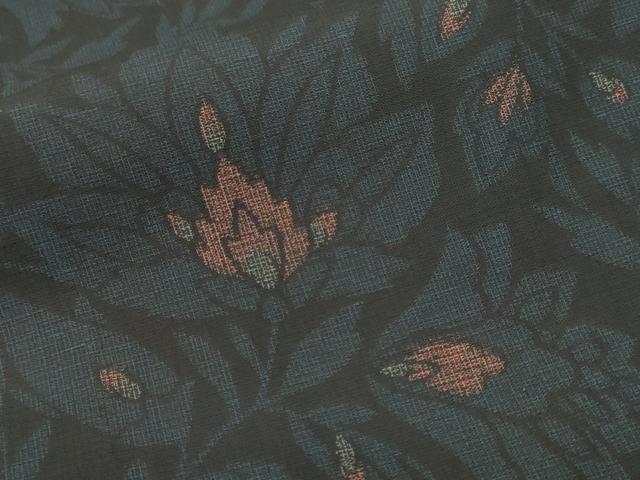 平和屋着物■上質な小紋 風景文 暈し染め 鬼しぼ縮緬 正絹 逸品 CABL3461ev