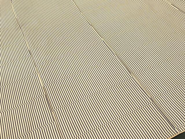 平和屋着物■本場染大島紬 横段文 正絹 逸品 CABL3447ev