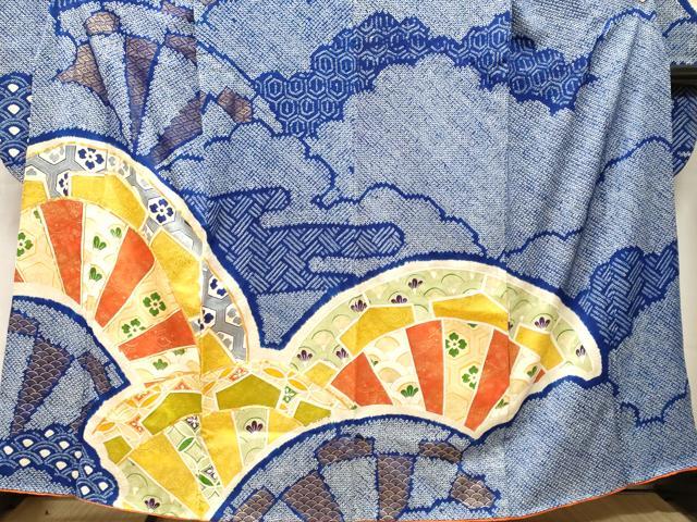 平和屋着物■豪華振袖 駒刺繍 絞り 片輪花文 金彩 正絹 逸品 CABL3451ev