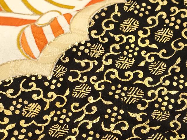 平和屋着物■豪華振袖 駒刺繍 雲取り花唐草立波文 暈し染め 金彩 正絹 逸品 CABL3455ev