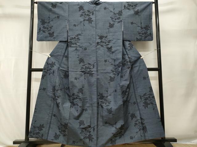 平和屋着物■上質な紬 枝花文 正絹 逸品 CABL3467ev