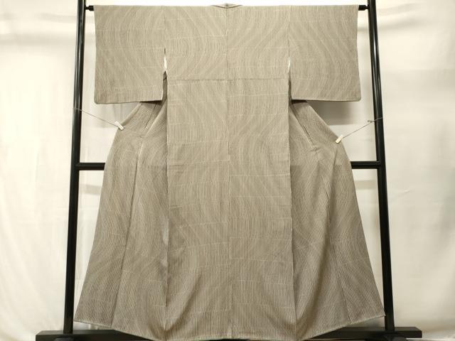 平和屋着物■上質な小紋 よろけ縞 横段文 正絹 逸品 CABL3478ev