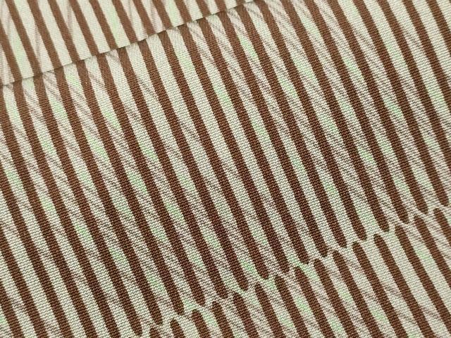 平和屋着物■上質な小紋 よろけ縞 横段文 正絹 逸品 CABL3478ev