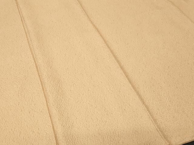 平和屋着物■上質な色無地 霞地紋 丁子色 正絹 逸品 CABL3487ev
